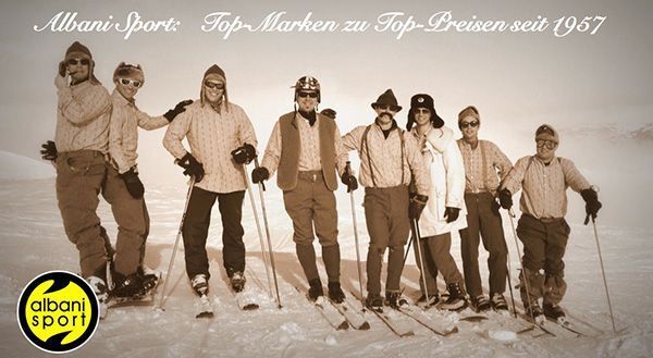 albanisport 1957 alte skifahrer